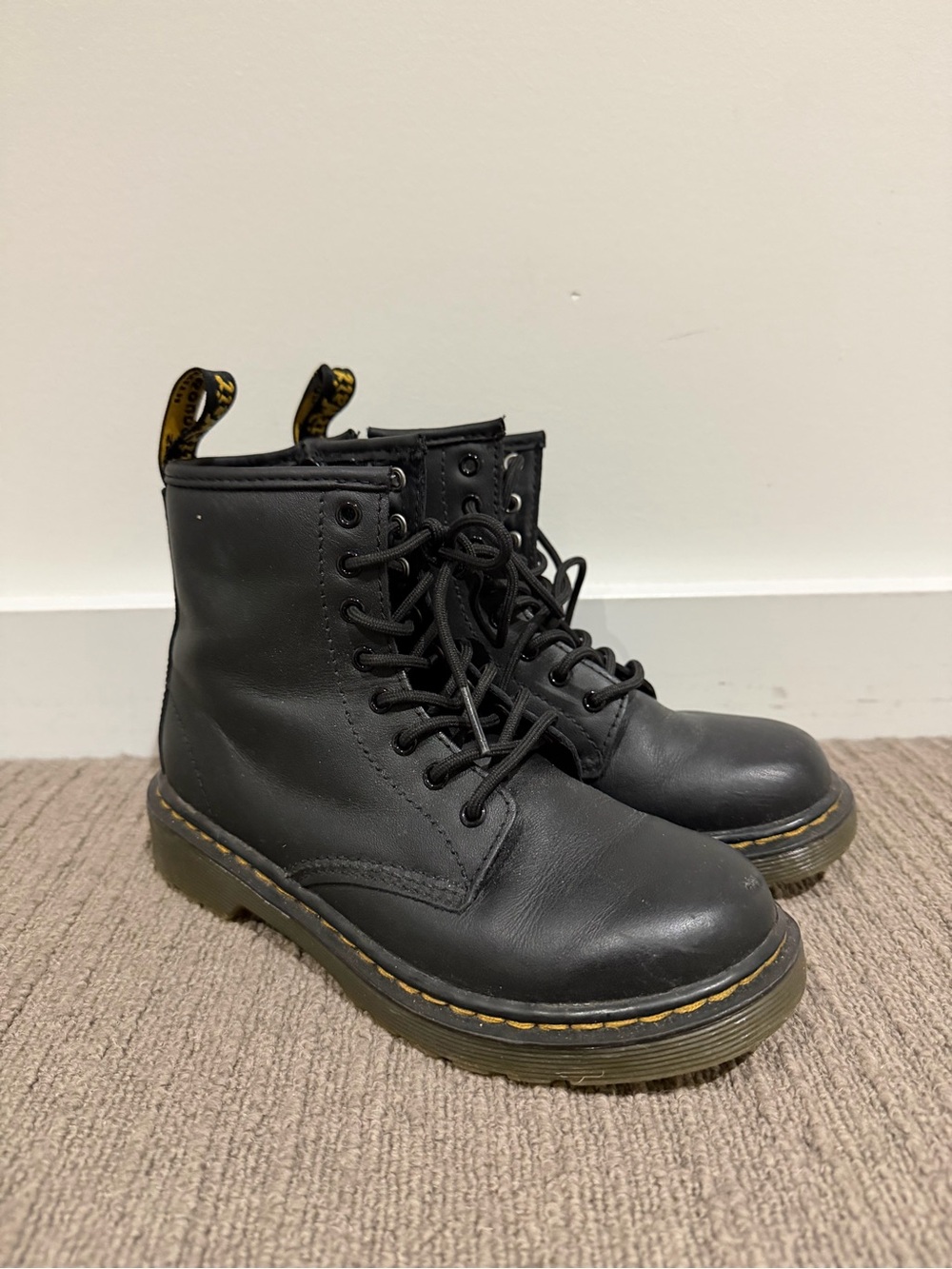 Dr. Martens Kids Black Leather Shoes